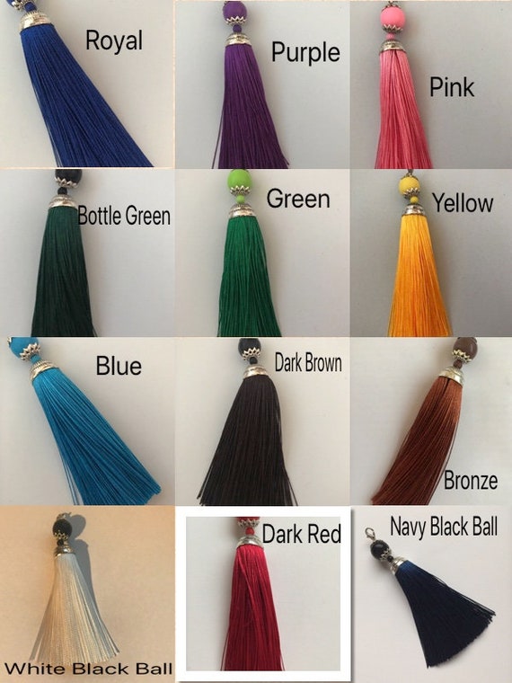 Colourful Tassels x 2 with Gold detailing Tassel 7CM **5 COLOURS***
