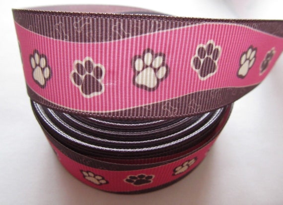 Grosgrain Caution Biting Dog Ribbon 7//8/" 22 mm
