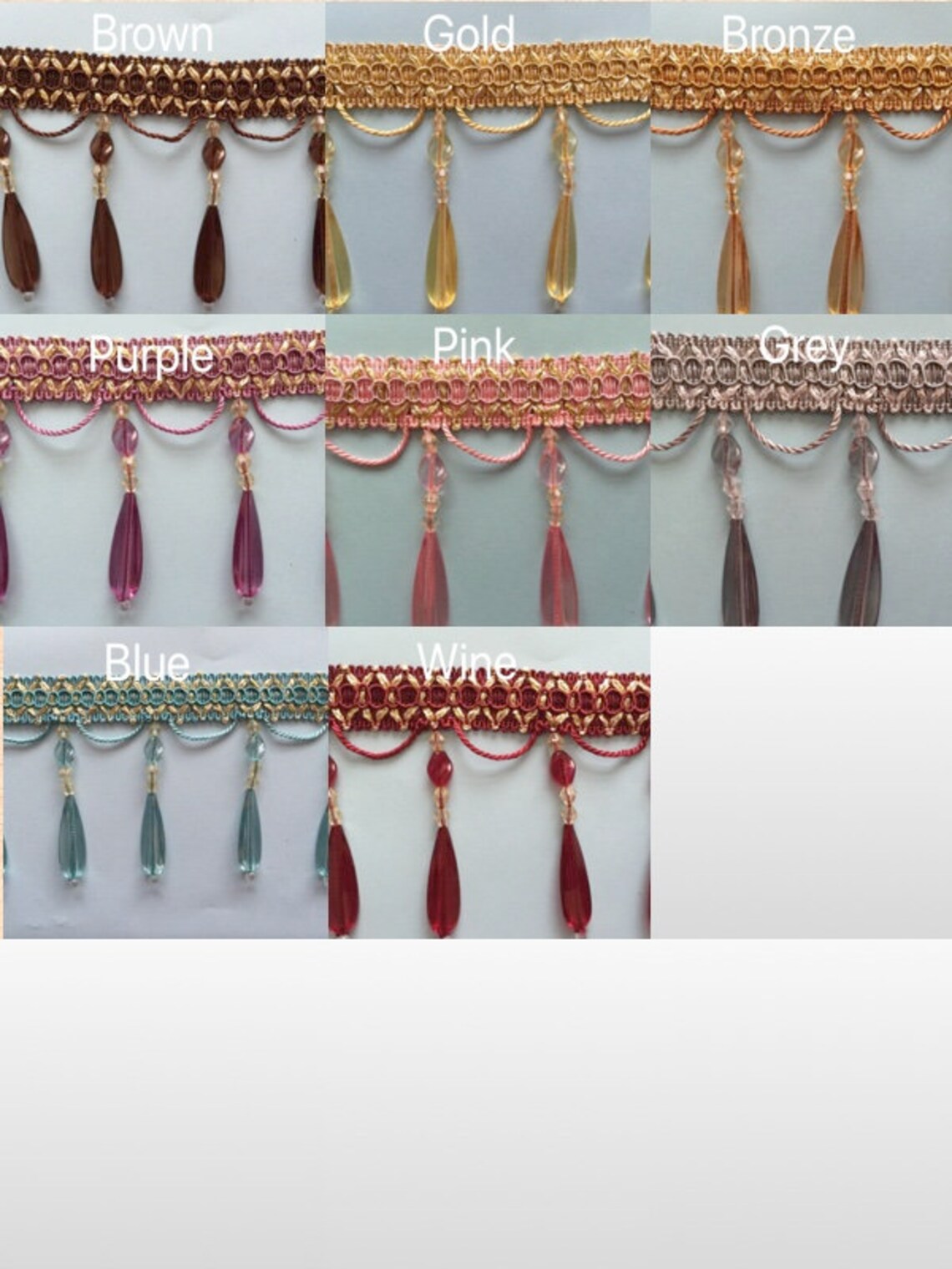 Beaded Curtain Fringe Trimming Fringing Trim 4.5 11.5cm Etsy