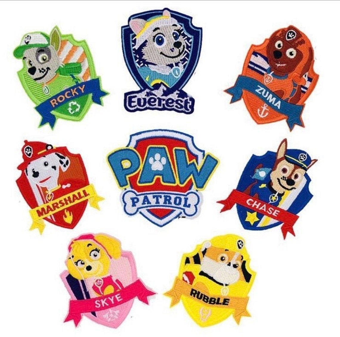 Iron on Paw Patrol Cartoon Large Applique Patch DIFFERENT | Etsy