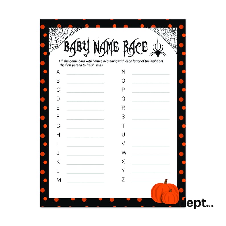 Fun printable Halloween baby shower games pack of 11 pumpkin | Etsy