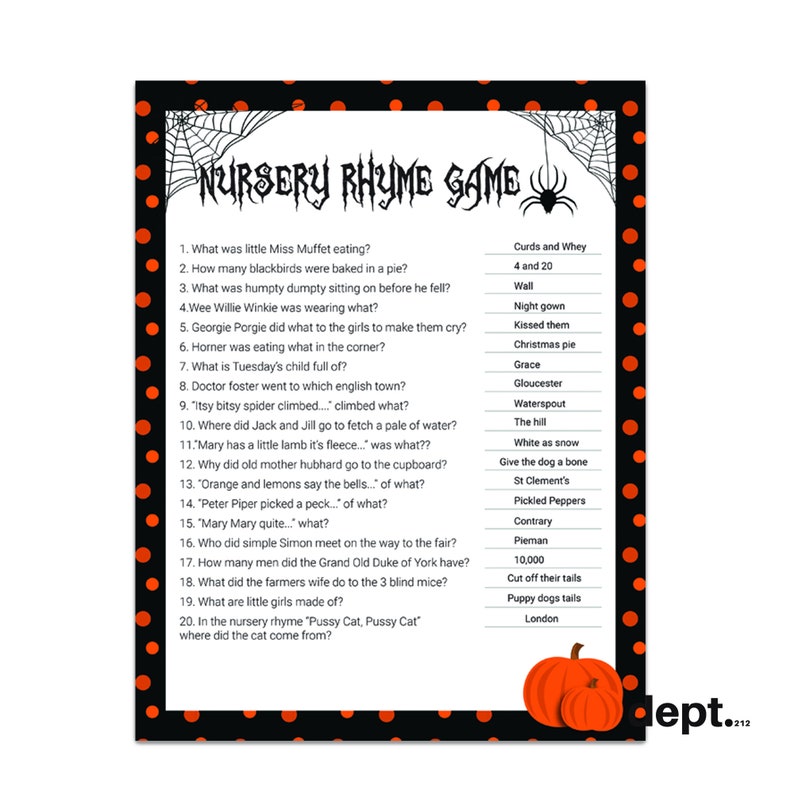 Fun printable Halloween baby shower games pack of 11 pumpkin | Etsy