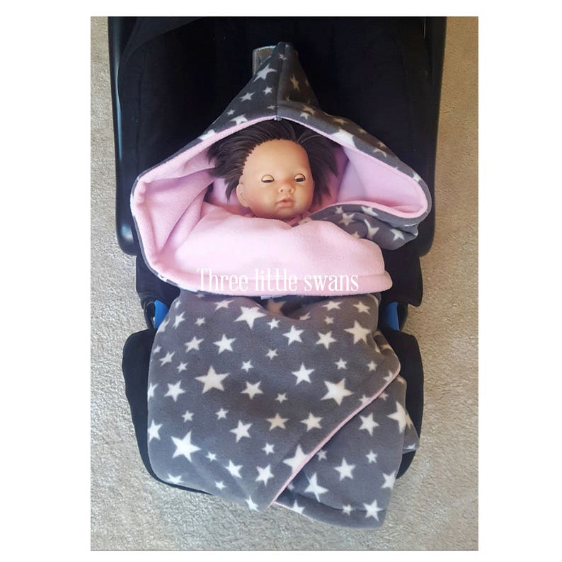 Hooded Car Seat Blanket Different Colour Options Car Seat Etsy UK