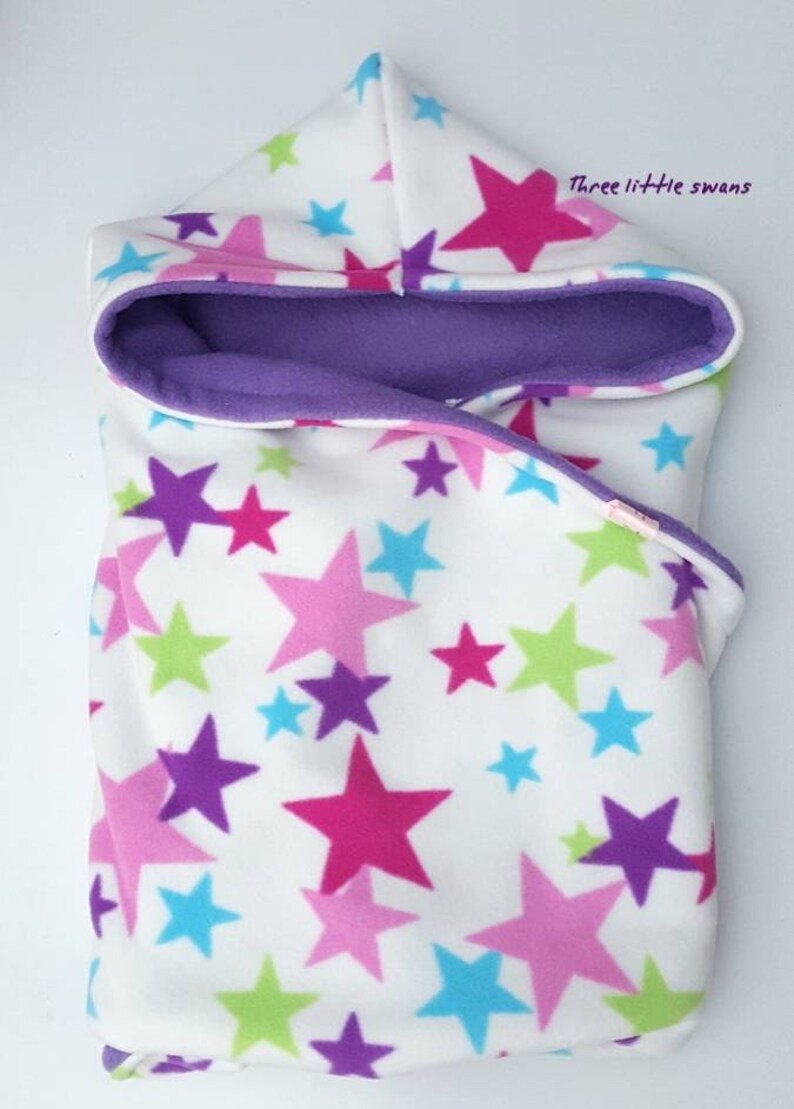 Hooded Car Seat Blanket Car Seat Blanket Multi Coloured Star Etsy