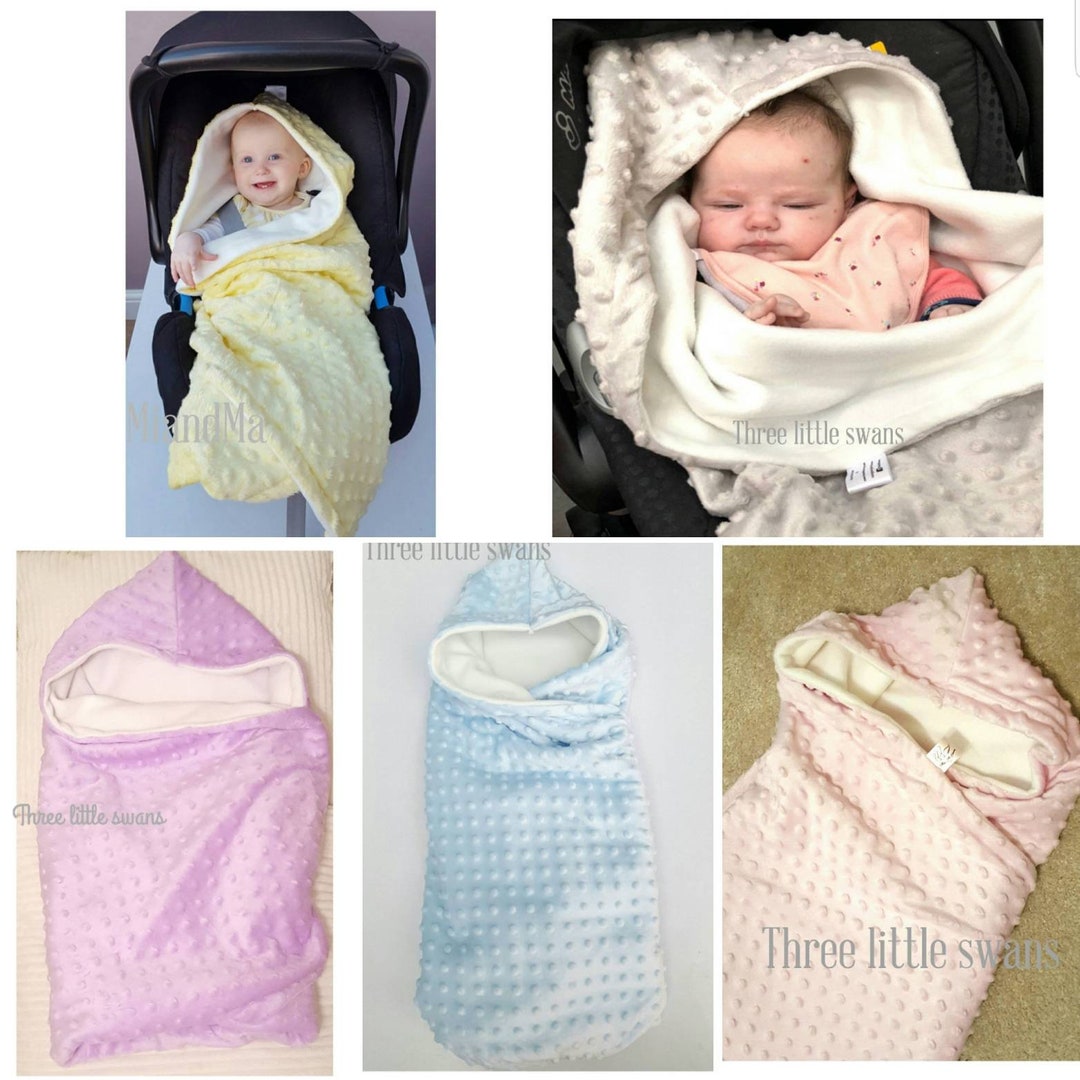 Hooded Car Seat Blanket Different Colour Options Car Seat Etsy Sweden