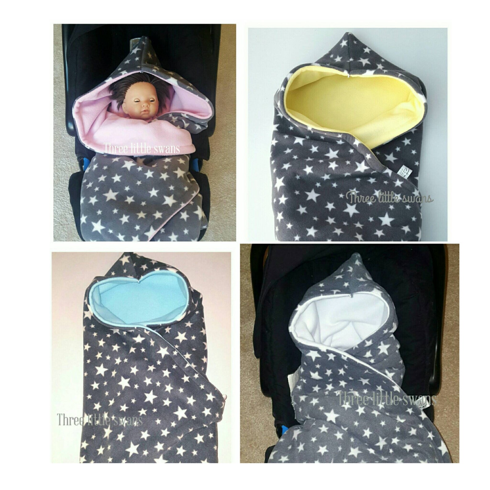 Hooded Car Seat Blanket Different Colour Options Car Seat Etsy