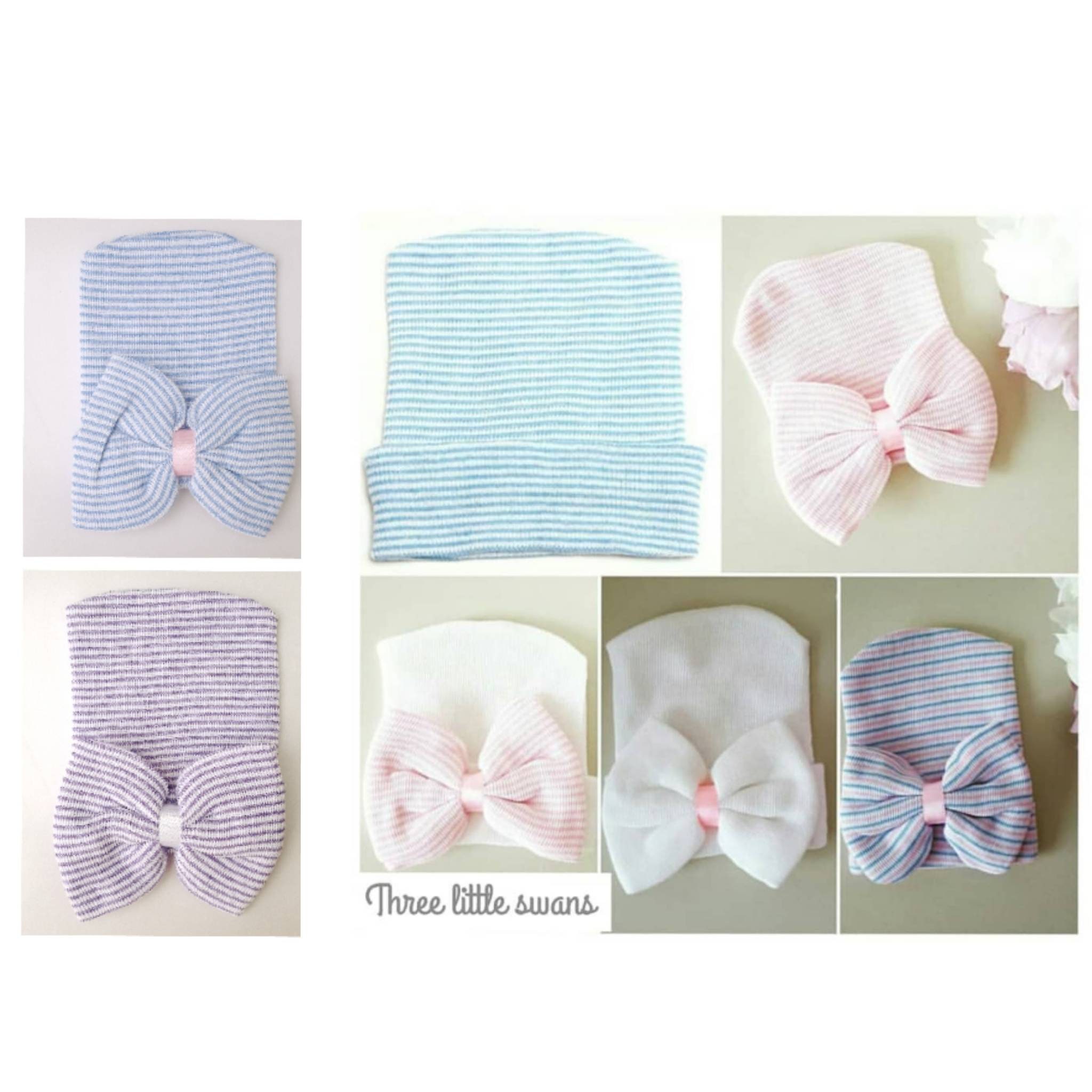 Newborn hospital hat, baby girl hat, newborn baby, newborn girl hat, …