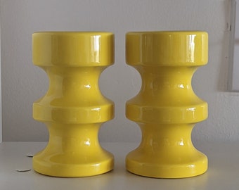 Rare Royal Haeger Solid Yellow Modern Candle Holder by Alrun Guest