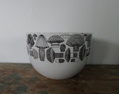 Vintage Finel Arabia Enamel Mushroon Bowl Kaj Franck