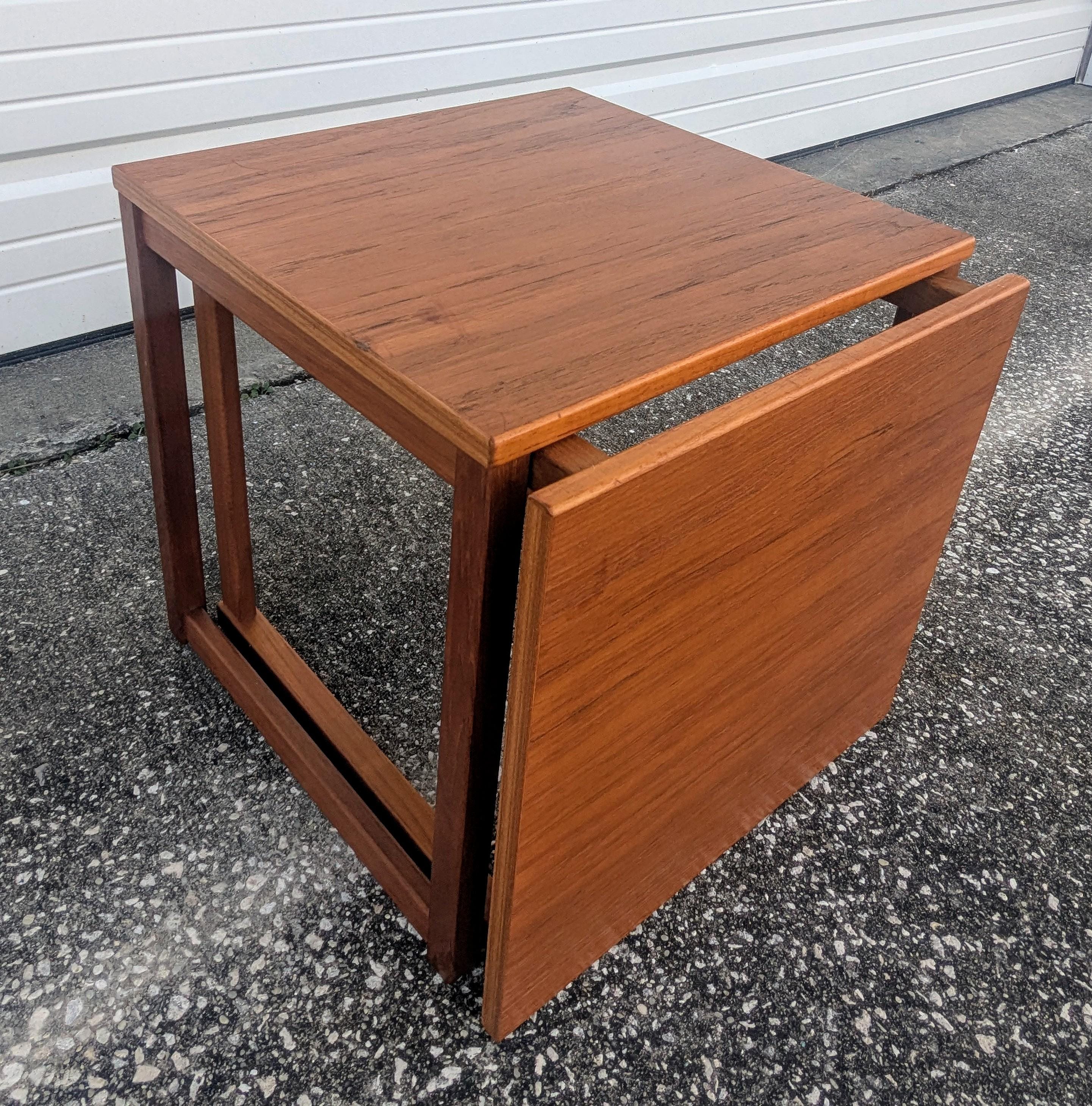 Vintage Teak Kai Kristiansen Nesting Cube End Tables Made in
