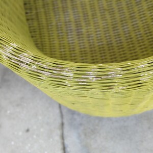 Vintage Modern Wicker Barrel Swivel Lounge Chair image 10