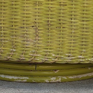 Vintage Modern Wicker Barrel Swivel Lounge Chair image 7