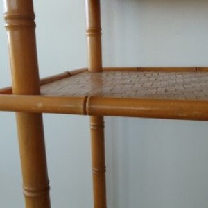 Mid Century Modern Bamboo and Rattan Shelf Unit image 2