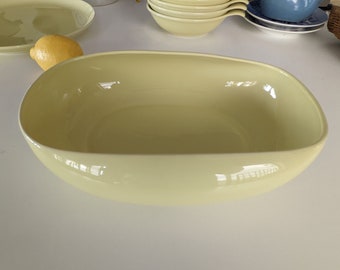 Russell Wright Chartreuse China Lugged Soup Bowls Lugged Fruit Bowl Platter