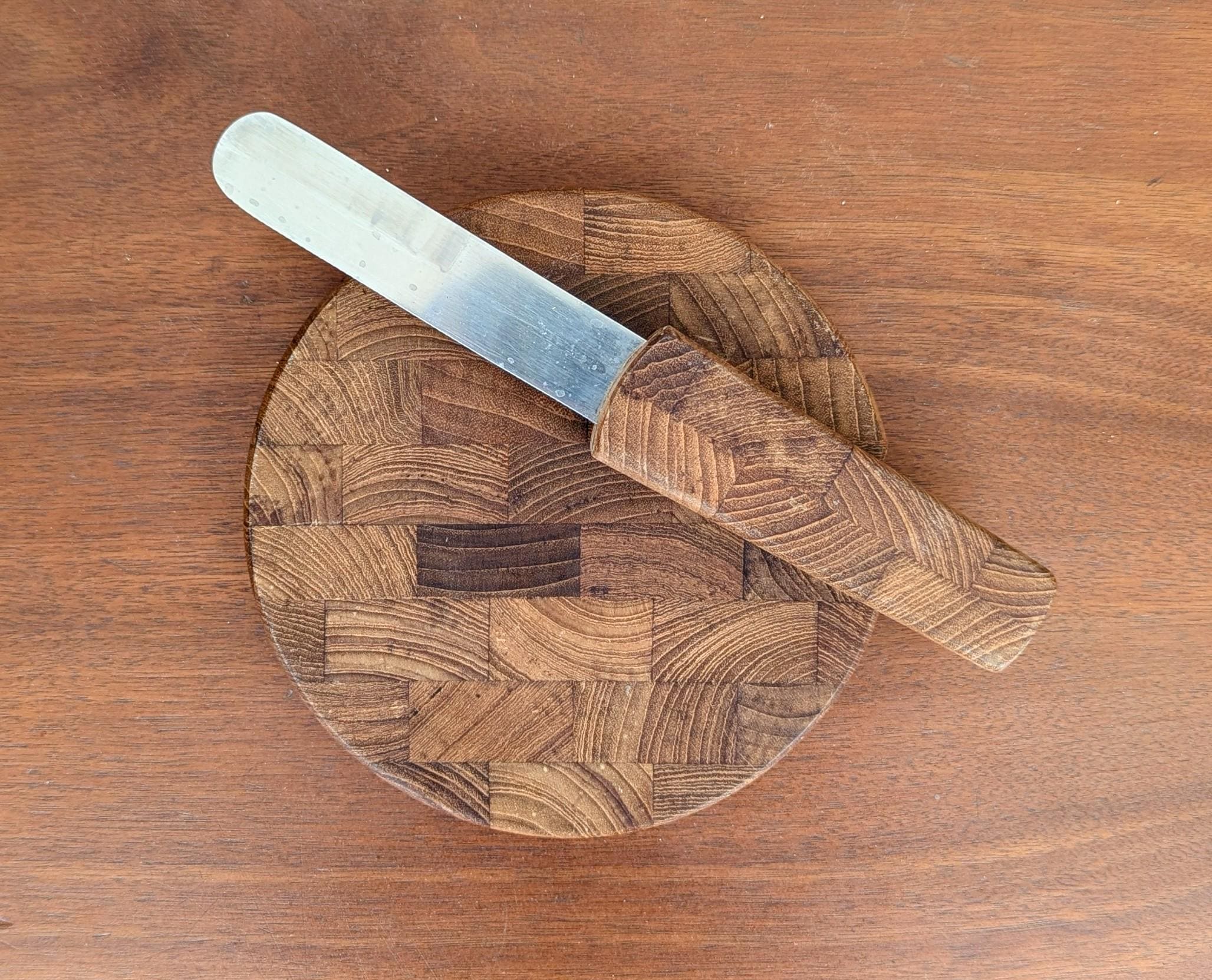 Vintage Dansk Teak Cutting Board and Knife - Etsy