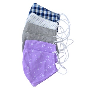 6 pack organic cotton mask, soft, breathable, washable and reusable.
