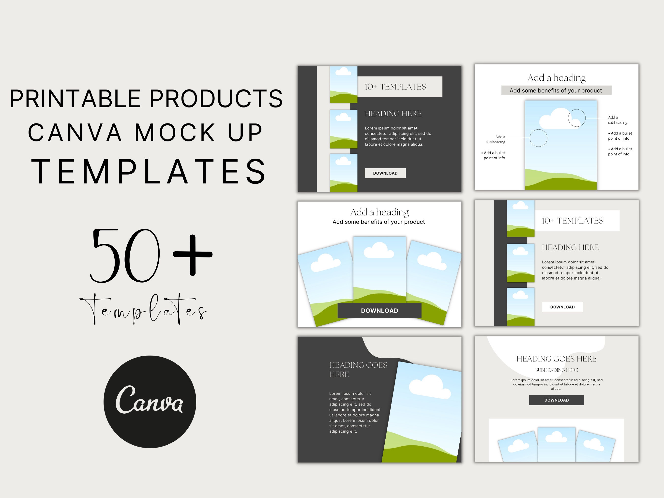 Etsy Listing Mock up Templates Printable Product Mock Up - Etsy