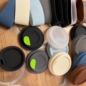 Silicone Lids and Sleeves *Set of 5, mug lid, pottery supply or tool, travel mug lid, ceramic mug lid, replacement silicone