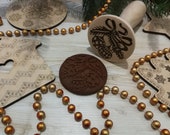 Christmas toys, balls, christmas tree Cookie Stamp, Wooden biscuit stamp, gingerbread cookies Embosser Stamp
