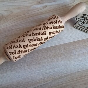 Personalized Rolling Pin. Embossing rolling pin. Rolling pin for embossed cookie. image 3