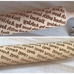 Personalized Rolling Pin. Embossing rolling pin. Rolling pin for embossed cookie. image 1