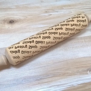 Personalized Rolling Pin. Embossing rolling pin. Rolling pin for embossed cookie. image 2