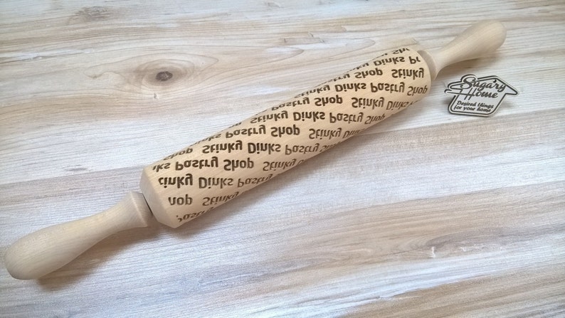 Personalized Rolling Pin. Embossing rolling pin. Rolling pin for embossed cookie. image 2