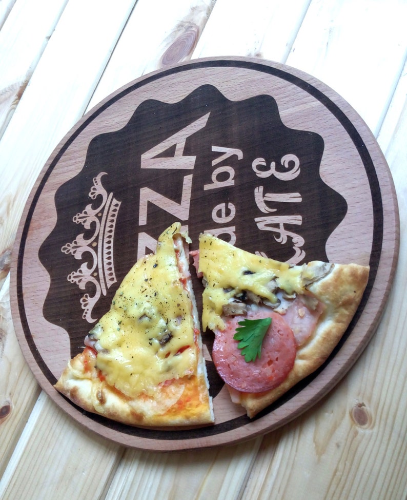 Personalised Pizza Board PIZZA MADE BY laser engraved Etsy