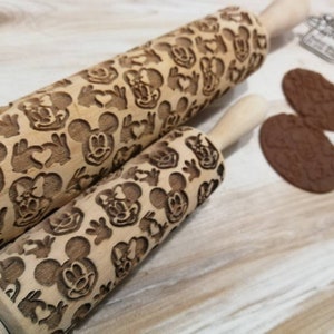 Rolling Pin &quot;Mouse, сartoon&quot; Handmade Wooden rolling pin cookie, gingerbread