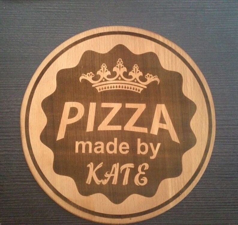 Personalised Pizza Board PIZZA MADE BY laser engraved Etsy
