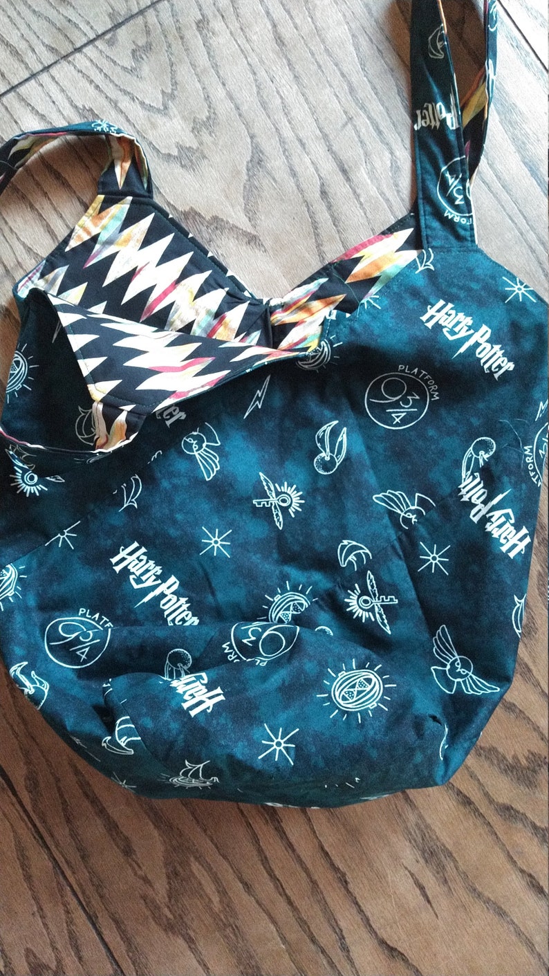 Mondo Bag Extra Large Tote Overnight bag with pocket Harry Potter print