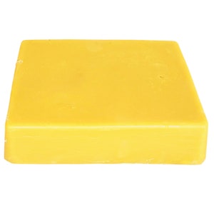 5 pound brick of Beautiful yellow beeswax