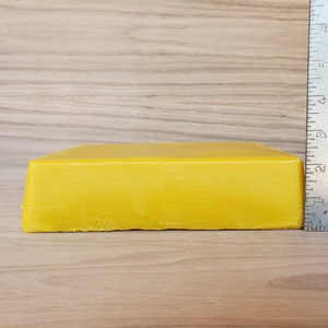 5 pound brick of Beautiful yellow beeswax