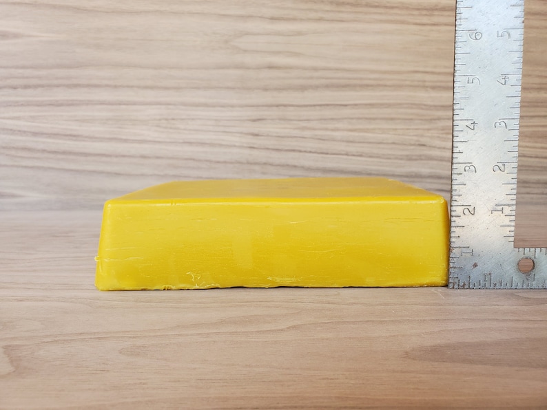 5 pound brick of Beautiful yellow beeswax