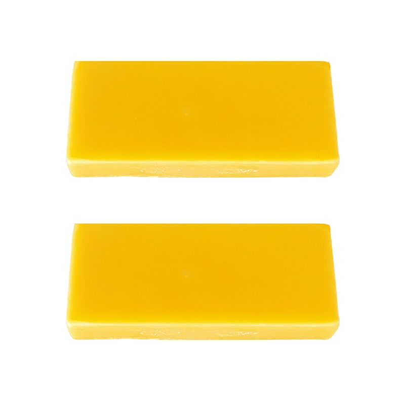 two 1 pound beeswax bricks