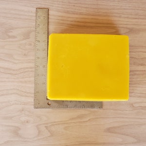 5 pound brick of Beautiful yellow beeswax