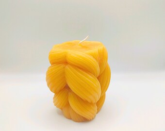 Beautiful Braid Beeswax Candle