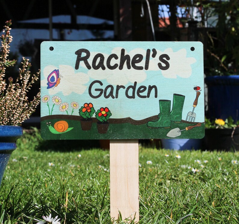 Personalised/bespoke Wooden Garden Sign vegetable Etsy UK