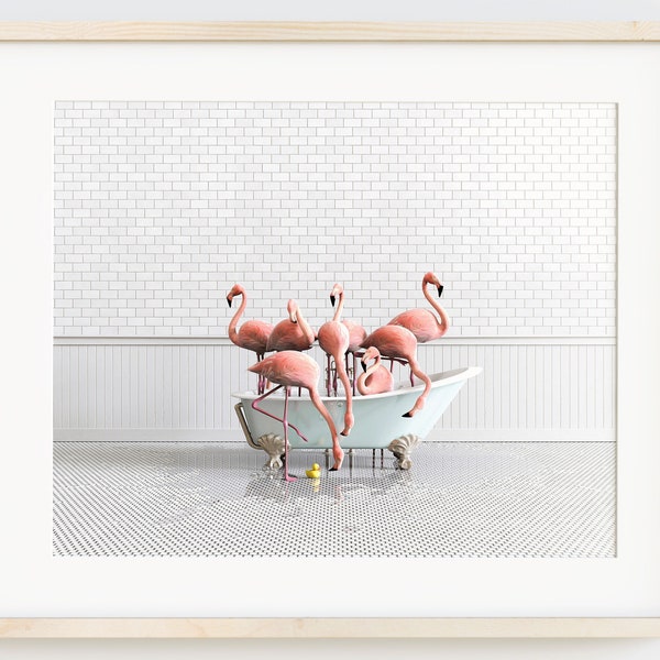 Flamingo Bathroom - Etsy