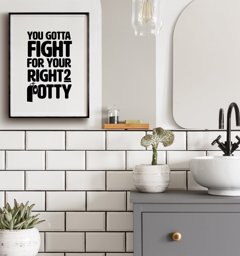 Funny Bathroom Art PRINTABLE Art Bathroom Wall Decor - Etsy