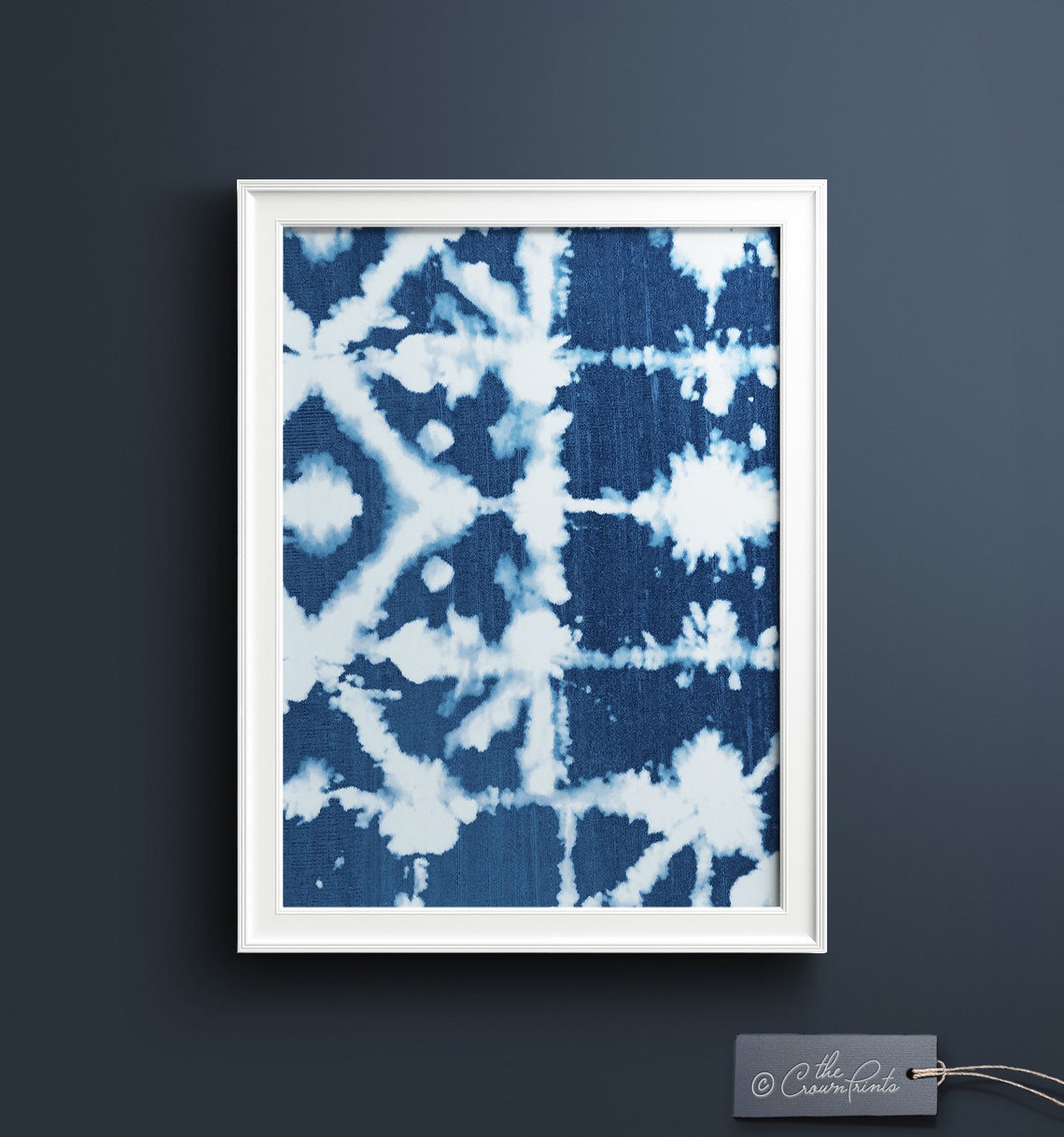 Shibori Wall Art No. 2 PRINTABLE ART Blue art print Tie dye Etsy