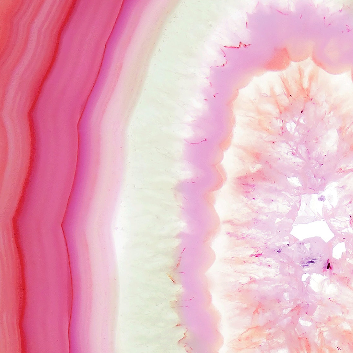 Agate Art Print Minimalist Art PRINTABLE DOWNLOAD Coral and | Etsy
