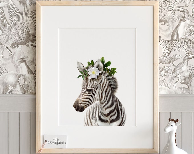 Monkey Print, the Crown Prints, Nursery Wall Art, Safari Animal Prints ...