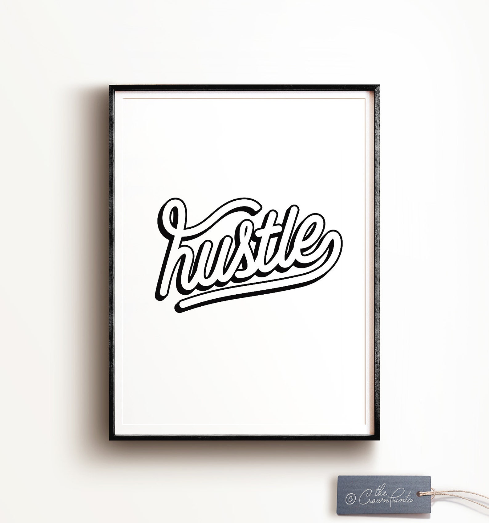 Hustle Print PRINTABLE Art Hustle Poster Inspirational Wall - Etsy