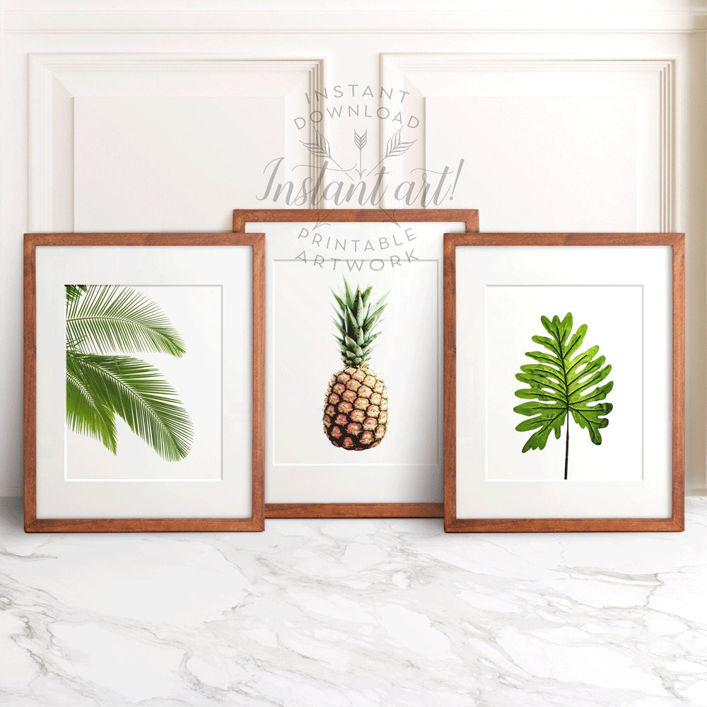 Tropical Art Set PRINTABLE Arttropical Artminimalistmodern Etsy