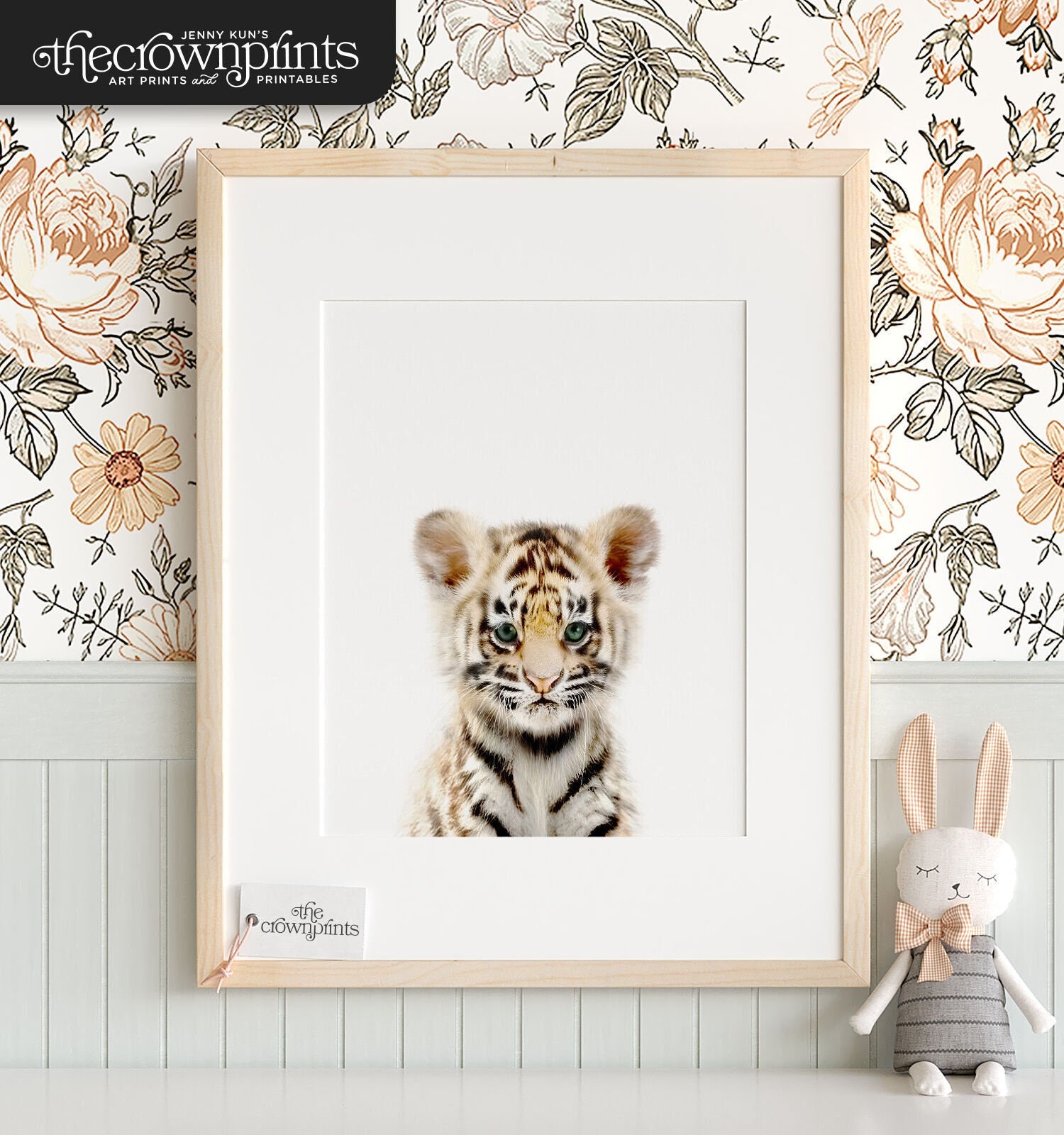 Animal Tiger Rabbit Canvas Poster Prints Nursery Pictures Baby Room Decoration 