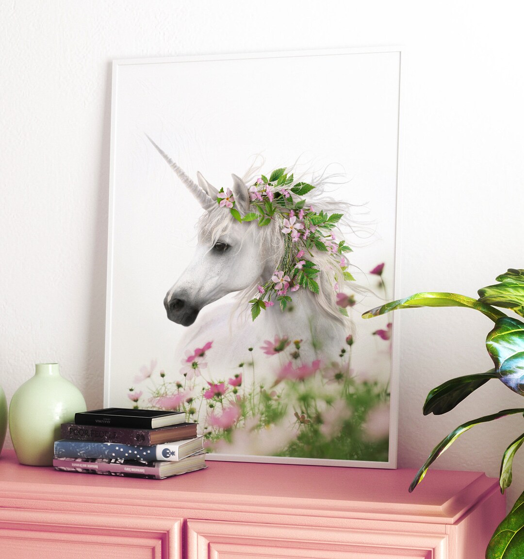 Unicorn Decor, PRINTABLE ART, Girls Room Art, Unicorn Wall Art, Large ...