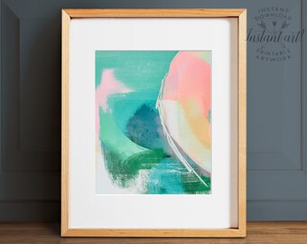 Abstract wall art, PRINTABLE art, Colorful art, Abstract art, Modern painting, Abstract painting, Brushstroke art, Abstract print, Pink art