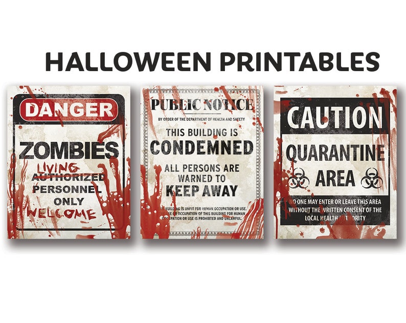 Halloween Decor PRINTABLE Sign Halloween Printables Funny | Etsy
