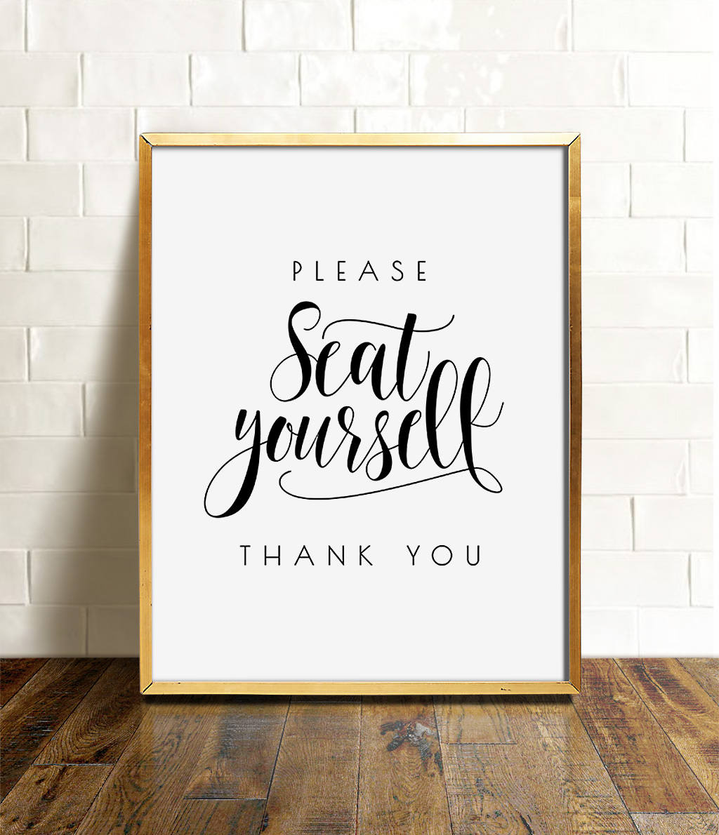 Please Seat Yourself Bathroom Wall Decor PRINTABLE Wall Art Etsy